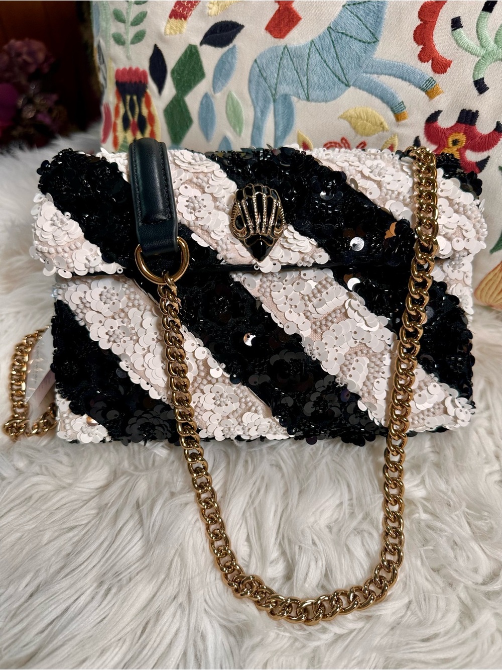 Kurt Geiger • The Kensington Sequin and Beaded Crossbody Purse